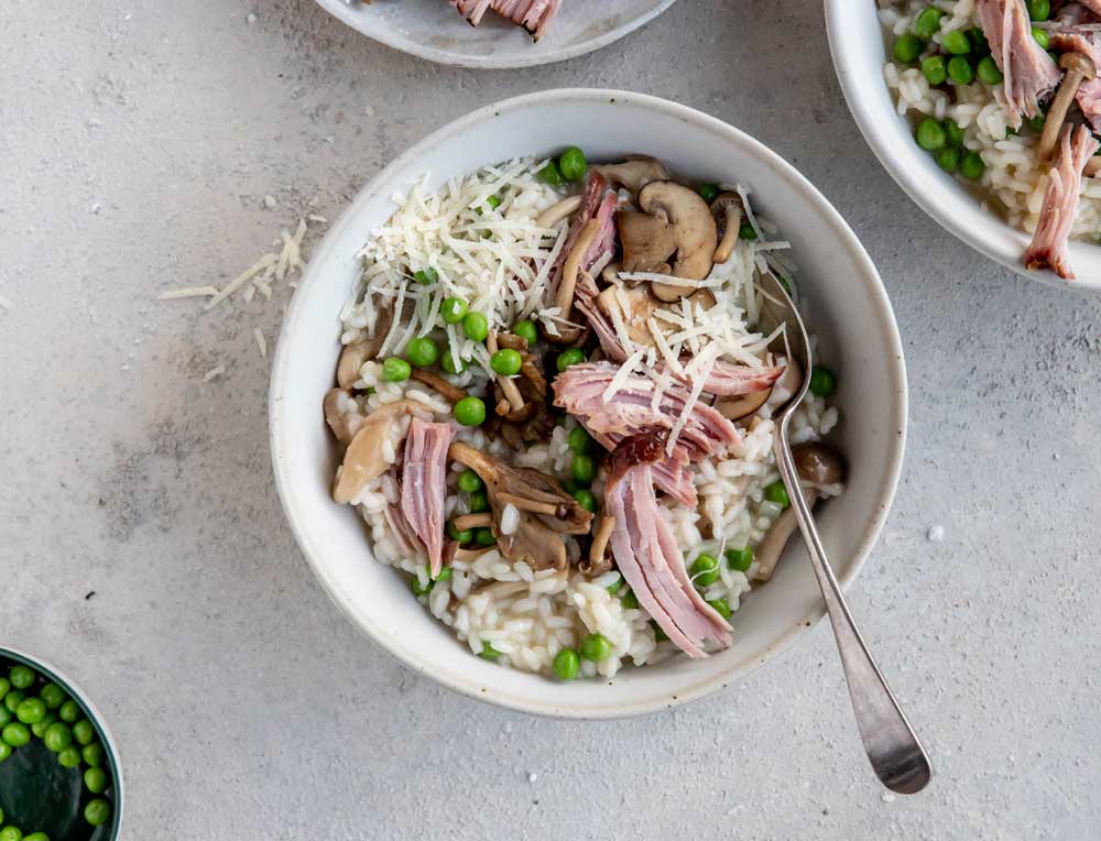 Mushroom and Ham Risotto